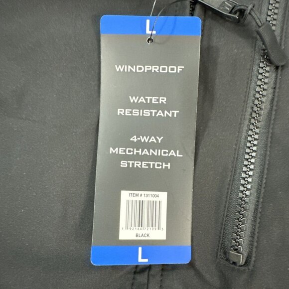 NEW WEATHERPROOF BLACK  SOFTSHELL JACKET MENS L STRETCH TECH JACKET BLACK - Picture 4 of 16